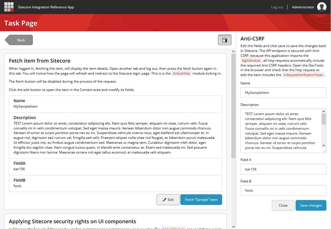 Sitecore SPEAK 3 reference application